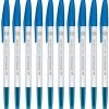 Set of 10 Reynolds 045 fine carbure Non smudge ball Point pens BLUE
