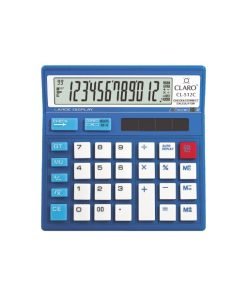 Claro CL-512C Check and Correct Calculator - 10 Digits Blue