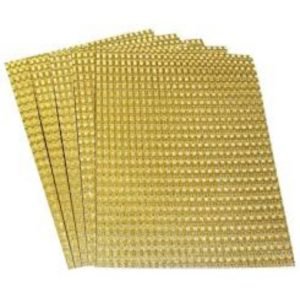 A4,Holographic Glitter Paper for Art and Craft, (Pack of 10) Golden